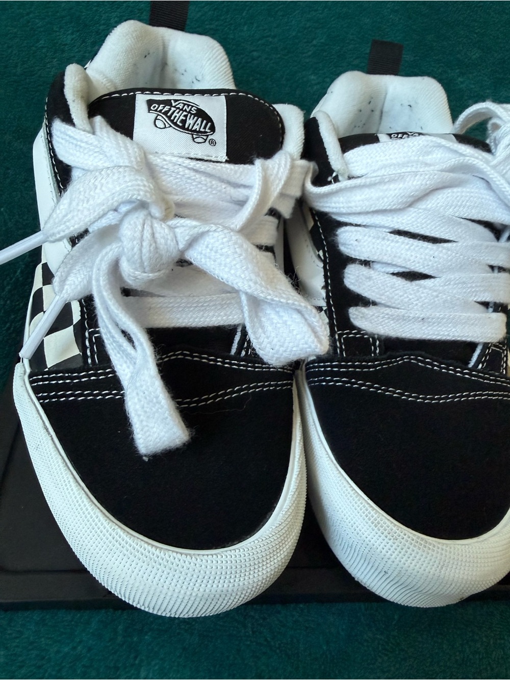 Vans Kids Black & White Checkerboard Low-Top Sneakers
